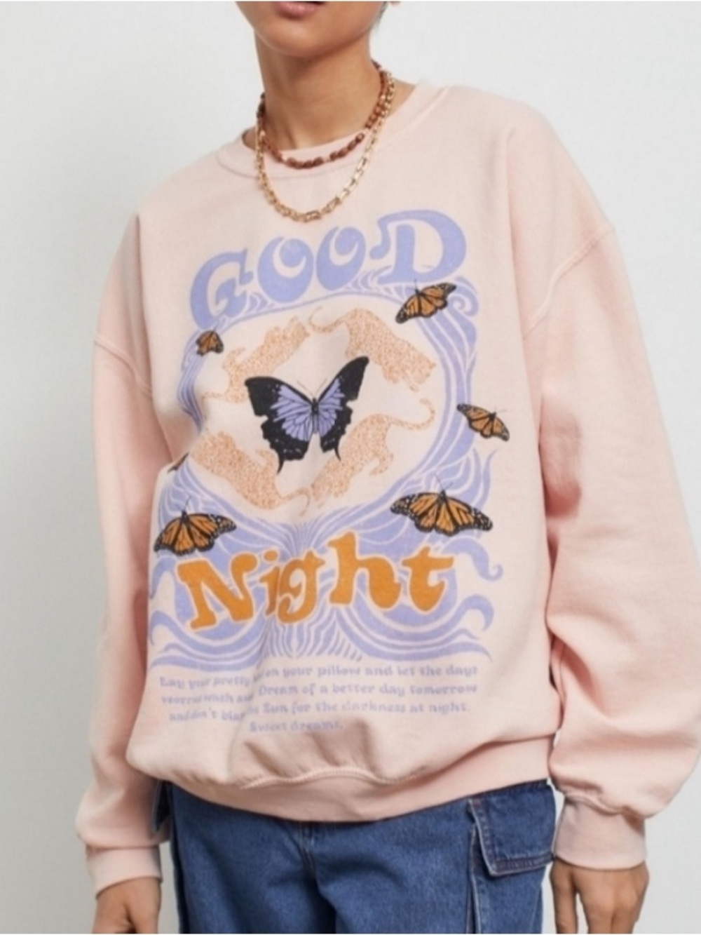 URBAN OUTFITTERS UO Project Social T Dreamscape Pullover Sweatshirt Sz S/M